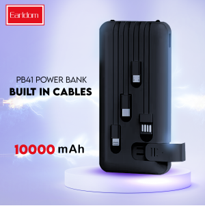 • EARLDOM PB41 Power Bank 10000 MAH Built in cables