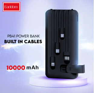 • EARLDOM PB41 Power Bank 10000 MAH Built in cables